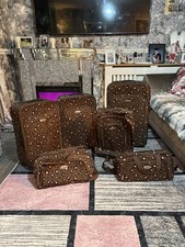 6 Piece Leopard Print Luggage