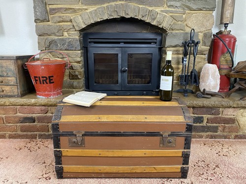 Old antique steamer trunk - old,