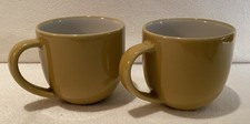 John Lewis AnyDay Stoneware Mugs, Set of 2, Mustard Colour, 340ml Capacity, VGC