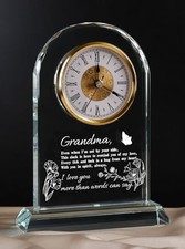 Grandma Glass Clock Gift from