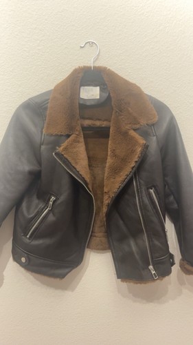 Zara kids girls faux - faux, leather