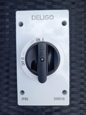 DELIGO DSRI16 16 AMP 4 POLE SOLAR ROTARY IP65 ISOLATOR SWITCH.