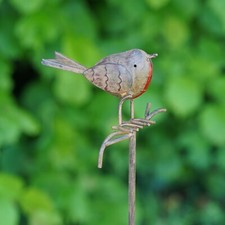 Robin on Stick Large Metal