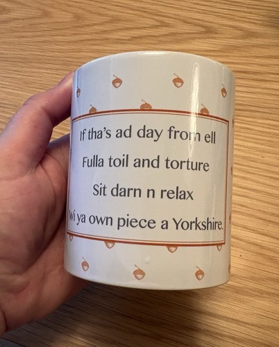 Yorkshire saying poem - saying, ceramic