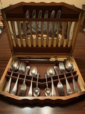 42 Piece 6 Person Southern & Richardson Silver Plated Vintage Cutlery Set