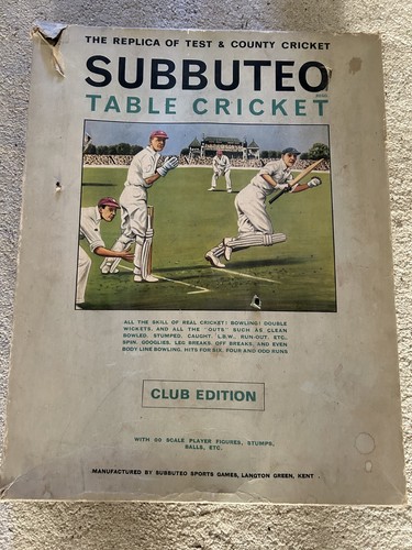 Subbuteo table cricket - subbuteo,