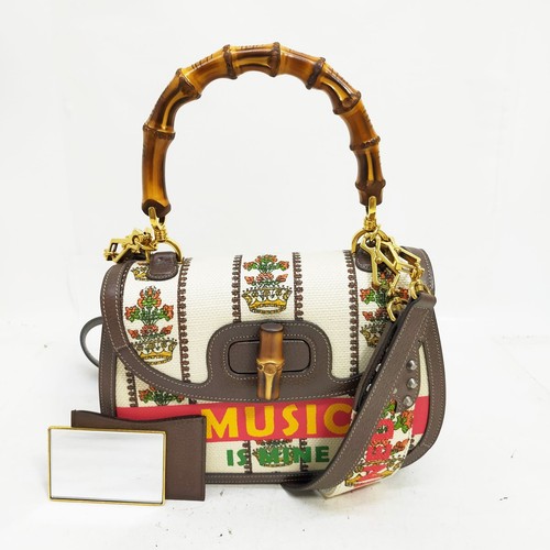 Gucci hand bag bamboo - gucci, white