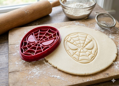 Spiderman cookie fondant - spiderman,