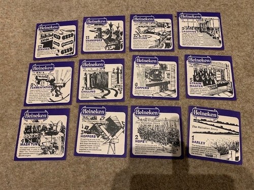 Heineken set beer mats - 12,