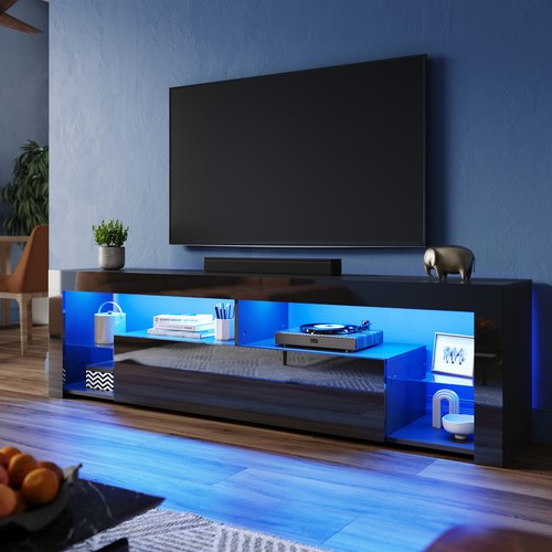 Black stand cabinet high - black, tv