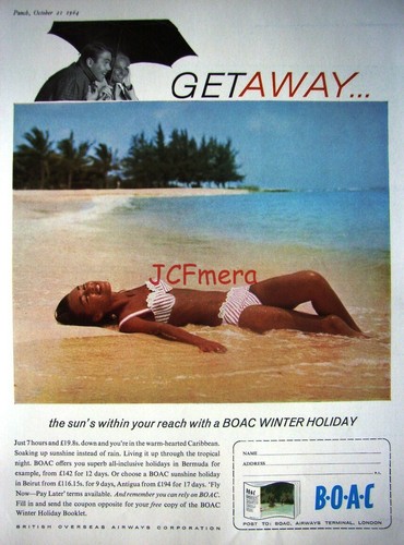 Airline 1960 advert - b.o.a.c.,