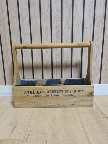 Rustic wooden caddy - wooden,