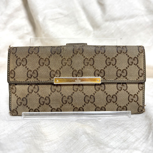 Gucci canvas long wallet - gg,
