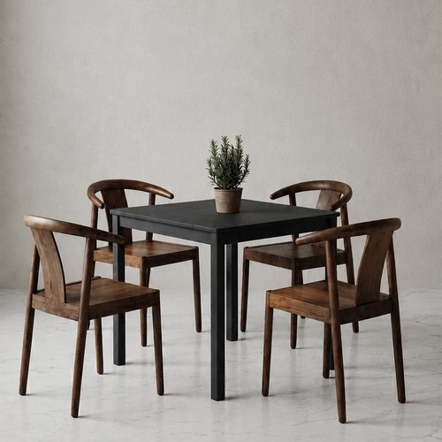 Set solid walnut - 4,