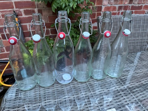 Swing top glass bottles with - top,