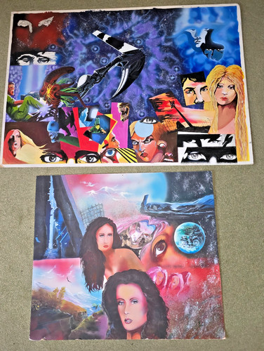 Vintage original mixed media - vintage,