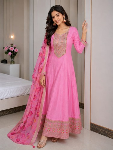 Anarkali gown indian dress - anarkali,