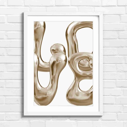 Chrome abstract sculpture - chrome,
