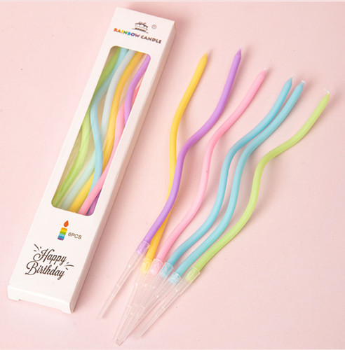 6pcs twisty birthday candles - 6pcs,