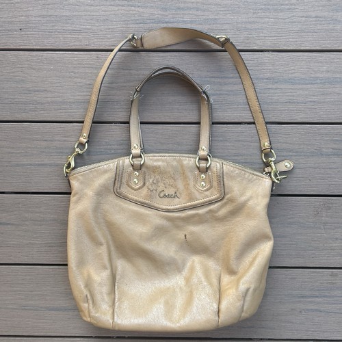 Coach beige solid satchel - coach,
