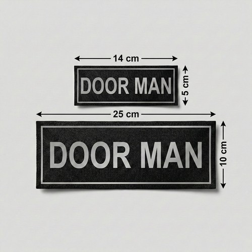 Door man badge patch black - patch,