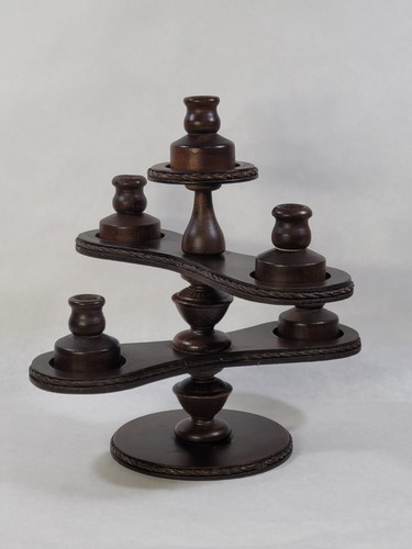 Vintage wooden candelabra - candelabra, made