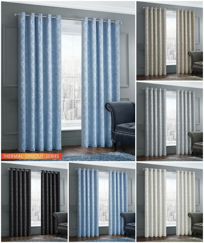 Damask curtains thermal - curtains,