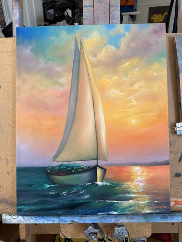 Oil painting canvas - painting, ocean