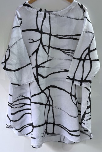Sahara 100 linen top white - top,