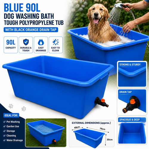 Large dog washing bath 90l - large,