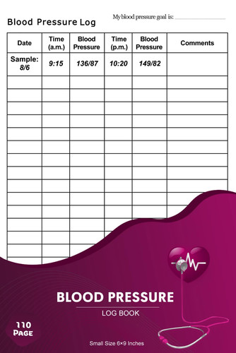 Blood pressure log book - log,