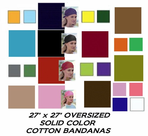 Solid color bandana - 27",
