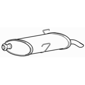 Quality rear exhaust silencer - exhaust,