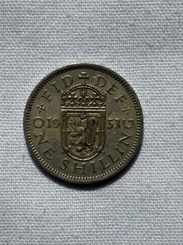 One shilling 1953 queen - one,