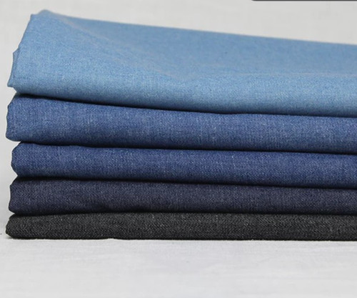 4oz washed denim fabric 100 - 4oz, 100%