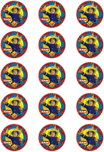 Fireman sam themed cupcake - fireman,