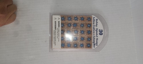 Rubber stamp holiday alphabet - stamp,