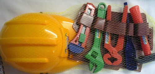 Toy tool belt set with - tool, hard
