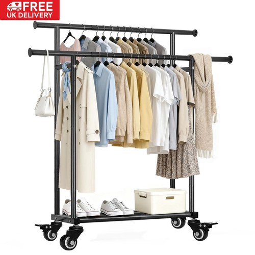 Heavy duty double clothes rail - heavy,