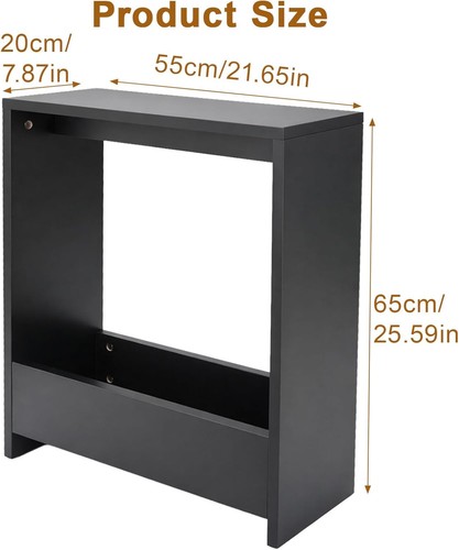 Slim side table with magazine - with,