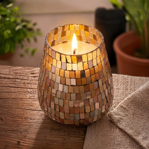Tall glass jar - jar, candles