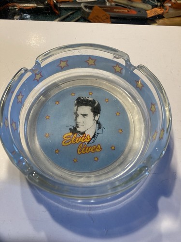 Vintage elvis lives glass - vintage,