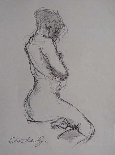 Pencil drawing female - drawing,