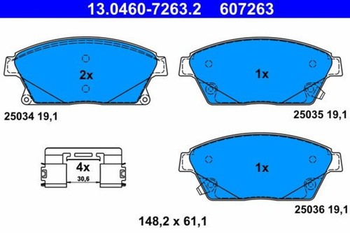 Disc brake pad set - pad, ate