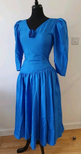 Vintage ball gown uk10 blue - vintage,