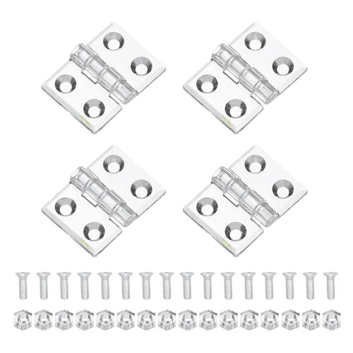 Pcs clear plastic hinges - clear,