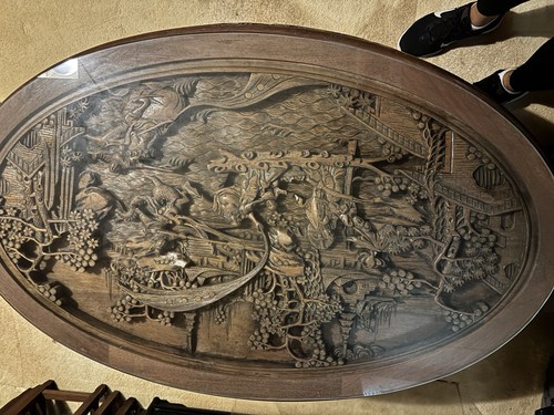 Chinese hand carved team wood - carved,
