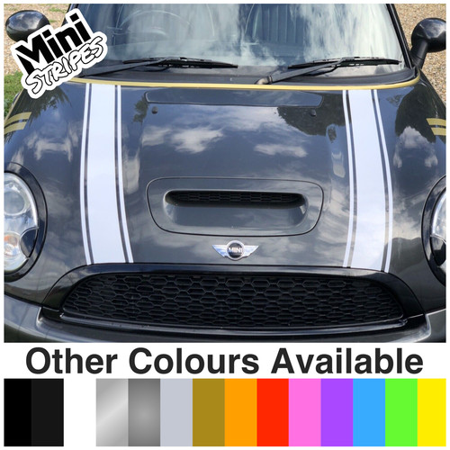 Mini cooper bonnet - bonnet, stripes