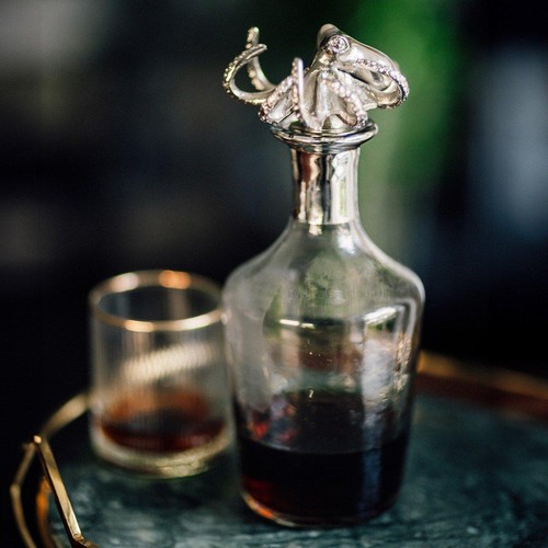 Glass bell decanter with - glass,