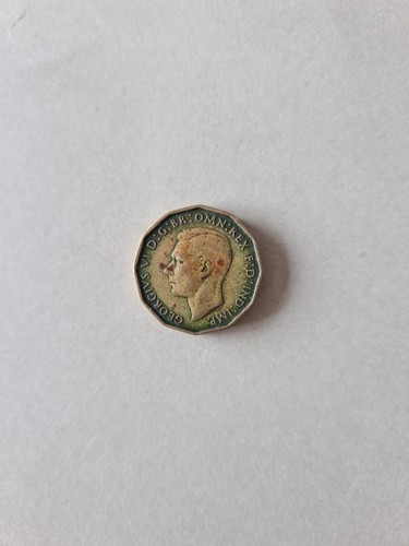 Three pence coin rare 1937 - three,